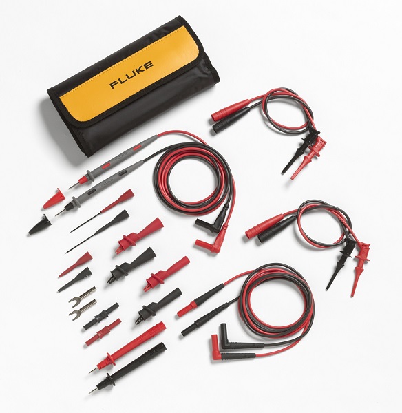 FLUKE TL81A Elektronik-Messleitungssatz Deluxe, TL80 + Zubehör, Vielfach Tragetasche, CATII 300V