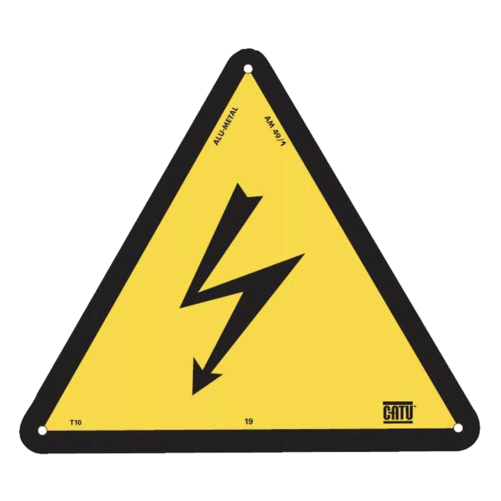 Catu Hinweisschild "Blitz"